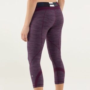 Lululemon Inspire Crop II Wee Are From Space Plum